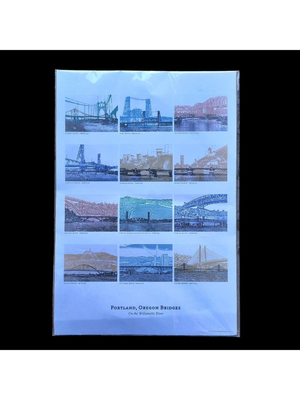 Fine Art Print of Portland, Oregon Bridges On the Willamette River Beth Kerschen